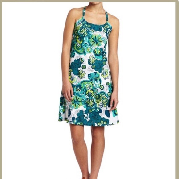 PrAna Quinn Dress in Lake Flower Power Pattern Built In Bra M - Picture 1 of 12